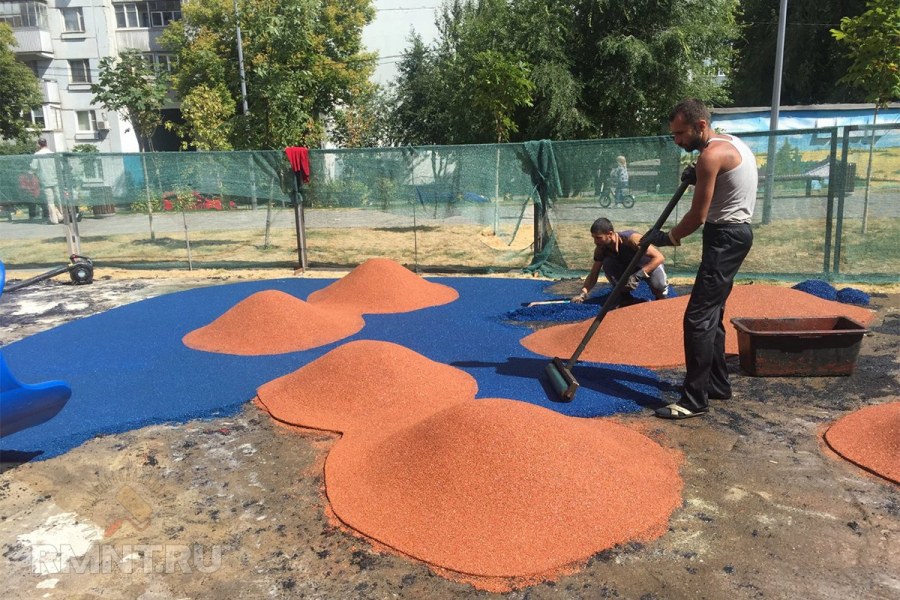 Покрытие из резиновой крошки