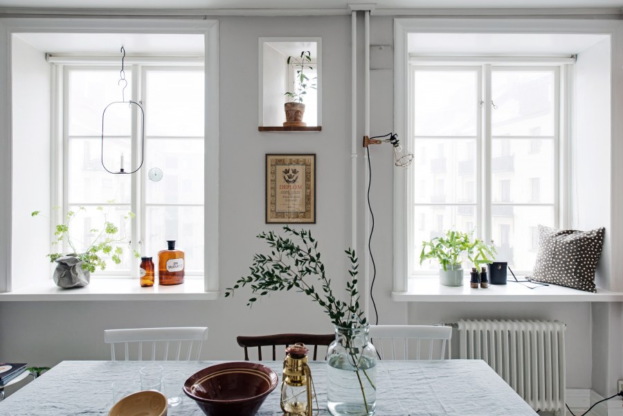 Декор окна в скандинавском стиле