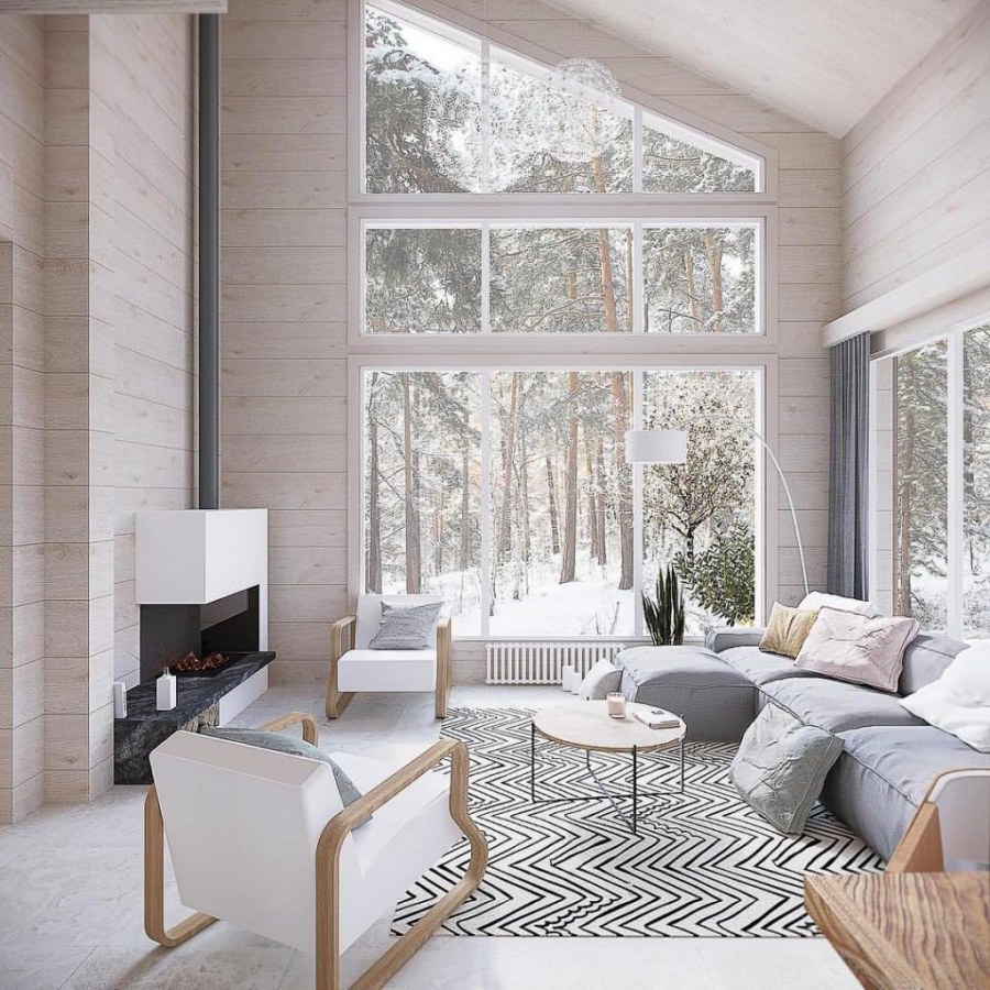 Скандинавские интерьеры загородных домов