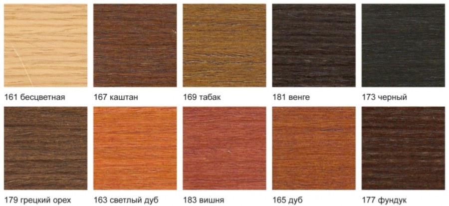 Морилка вершина цветовая гамма