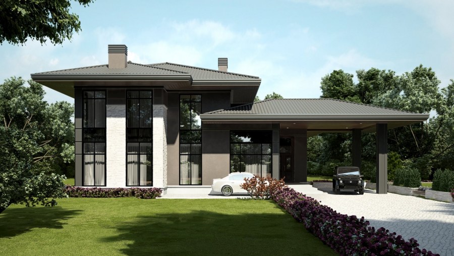 Дом в стиле Райта 120-140 м