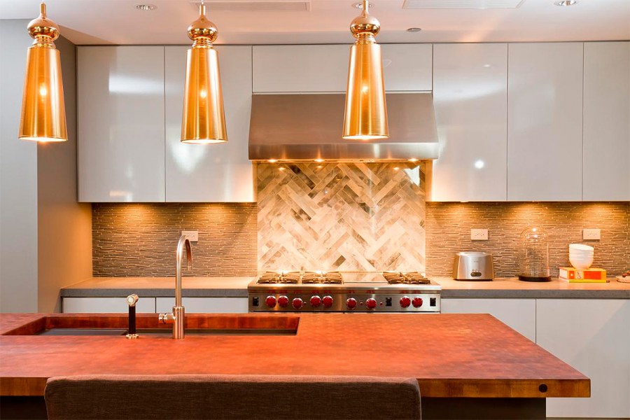 Кухонный фартук в современном стиле