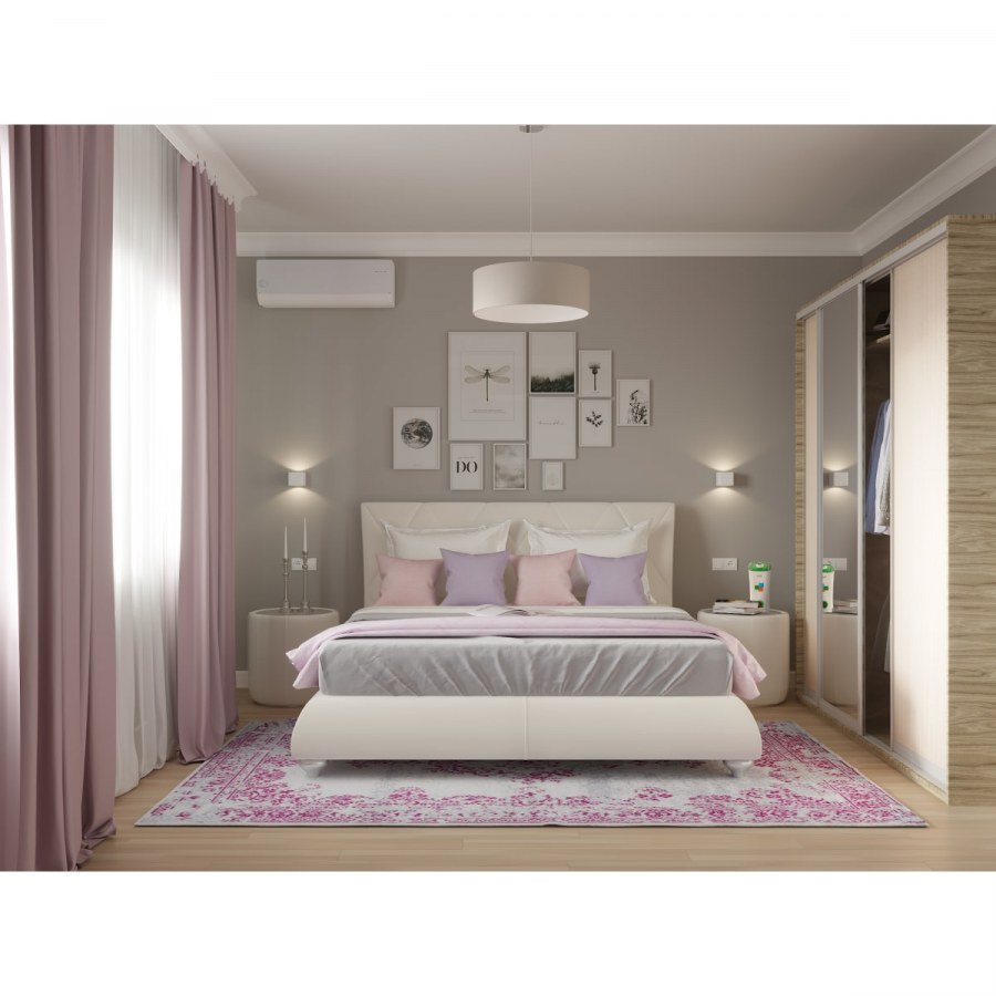 Спальня в пастельных тонах