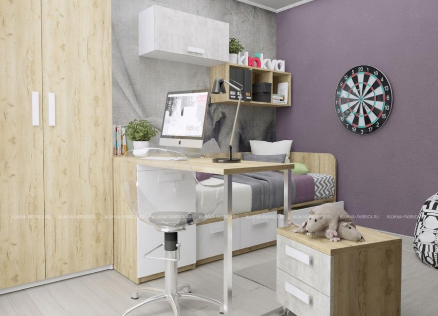 Мебель клюква Джуниор золотой дуб