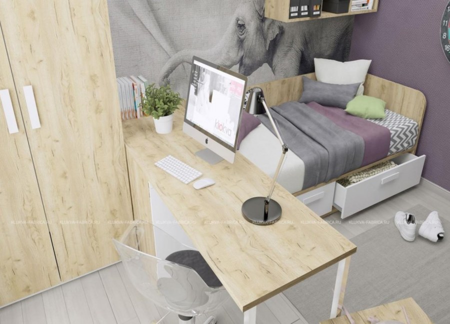 Мебель клюква Джуниор золотой дуб