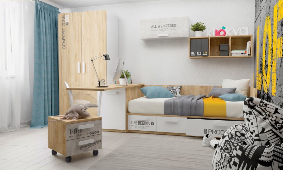 Мебель Джуниор клюква Техно