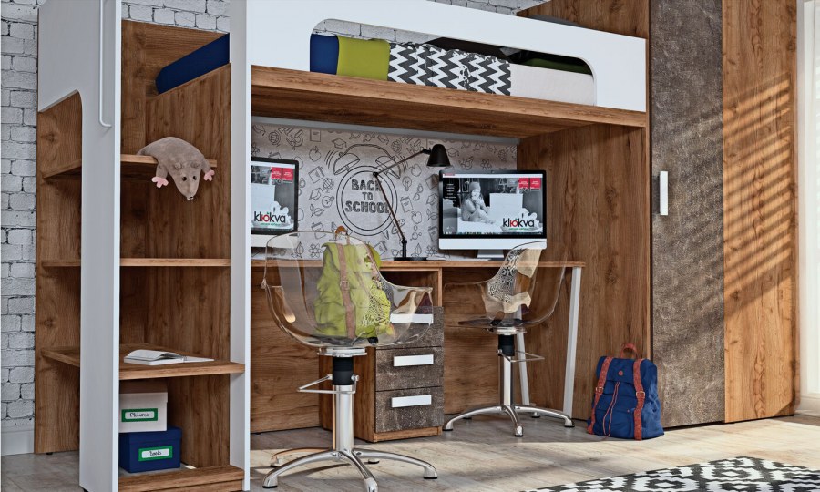 Джуниор темный камень мебель