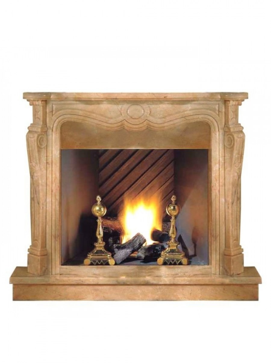 Камины из мрамора крема Марфил