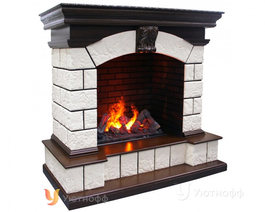 Электрический камин Dimplex Corsica + Cassette 600 белый шоколад