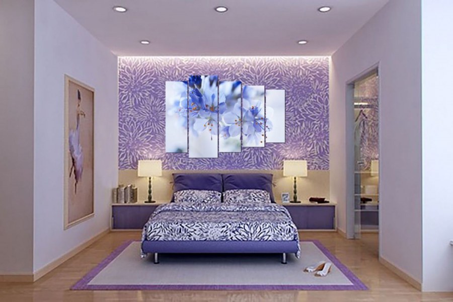 Спальня в сиреневых тонах