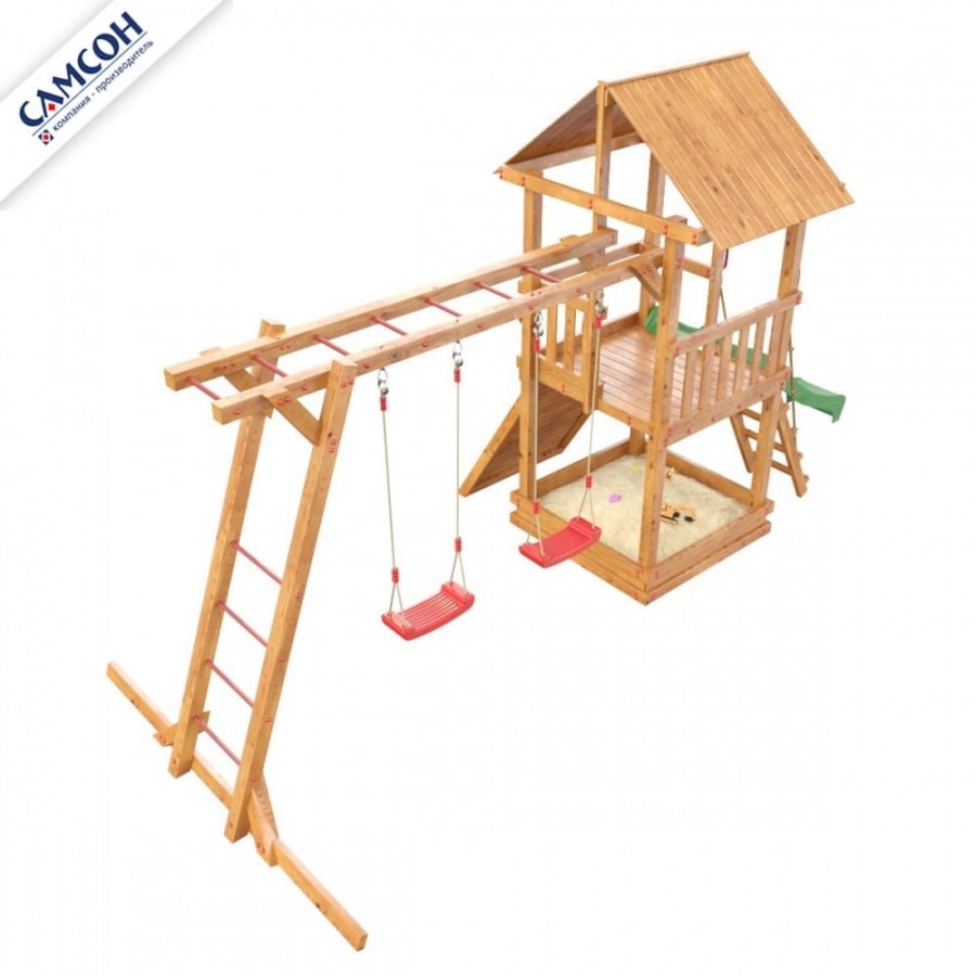 Детская деревянная площадка Сибирика с рукоходом