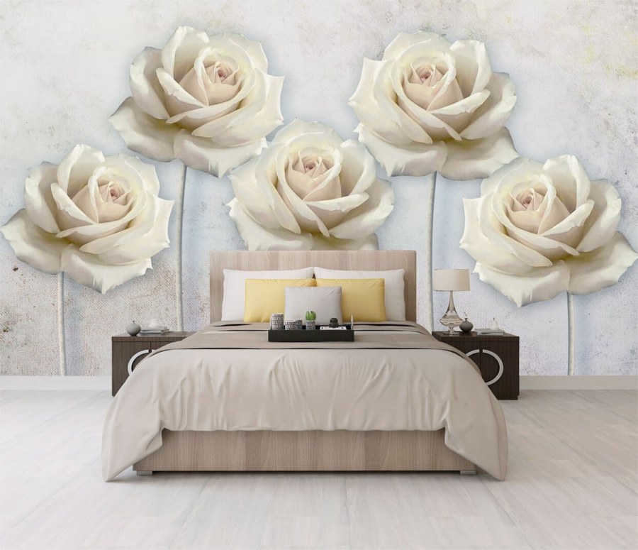 Фрески на стену с розами