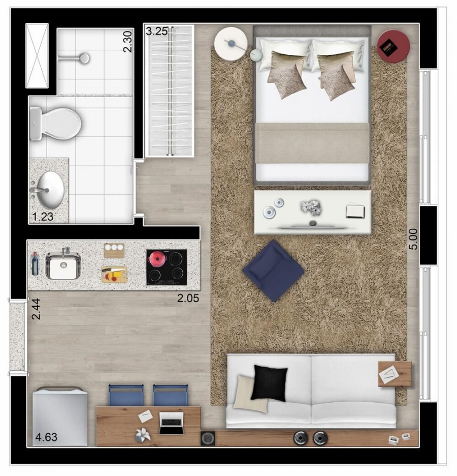 Квартира студия планировка