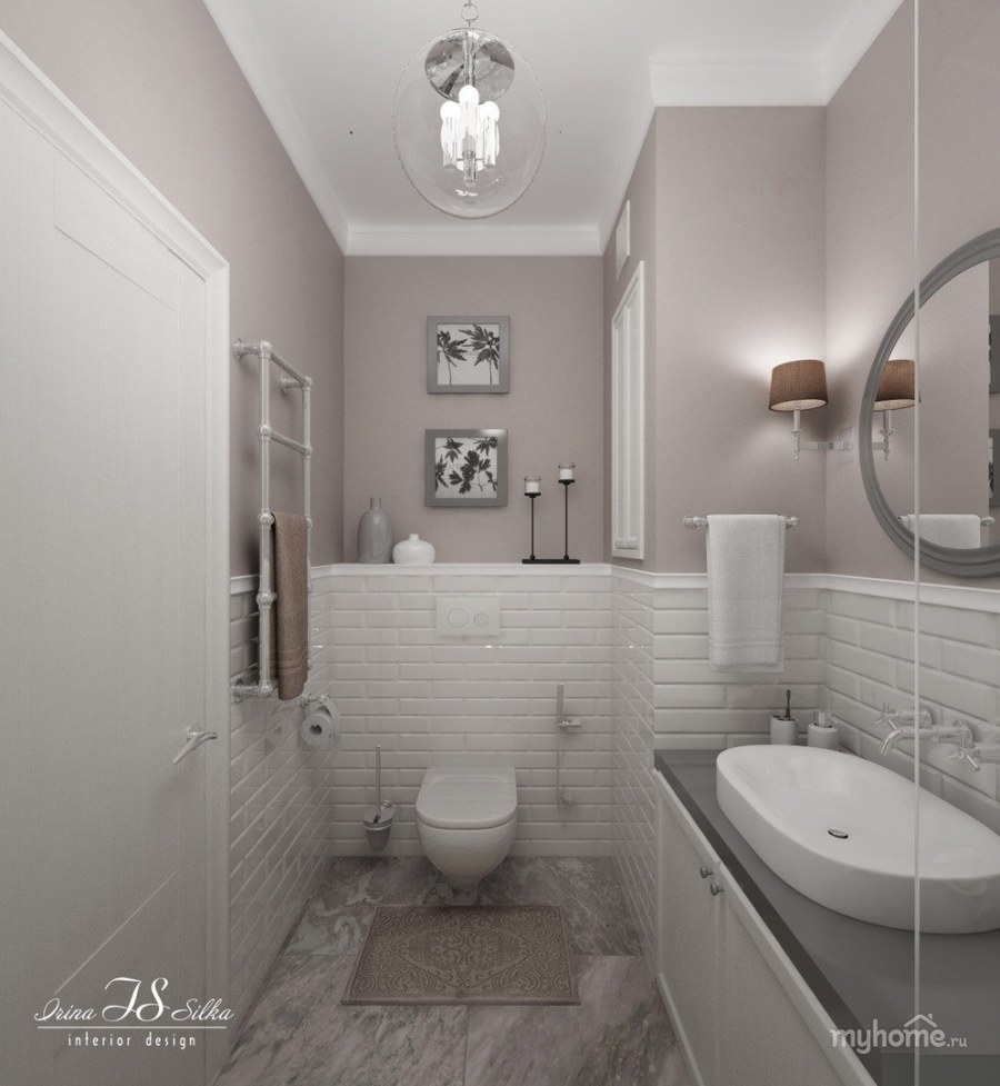 Туалет в неоклассическом стиле