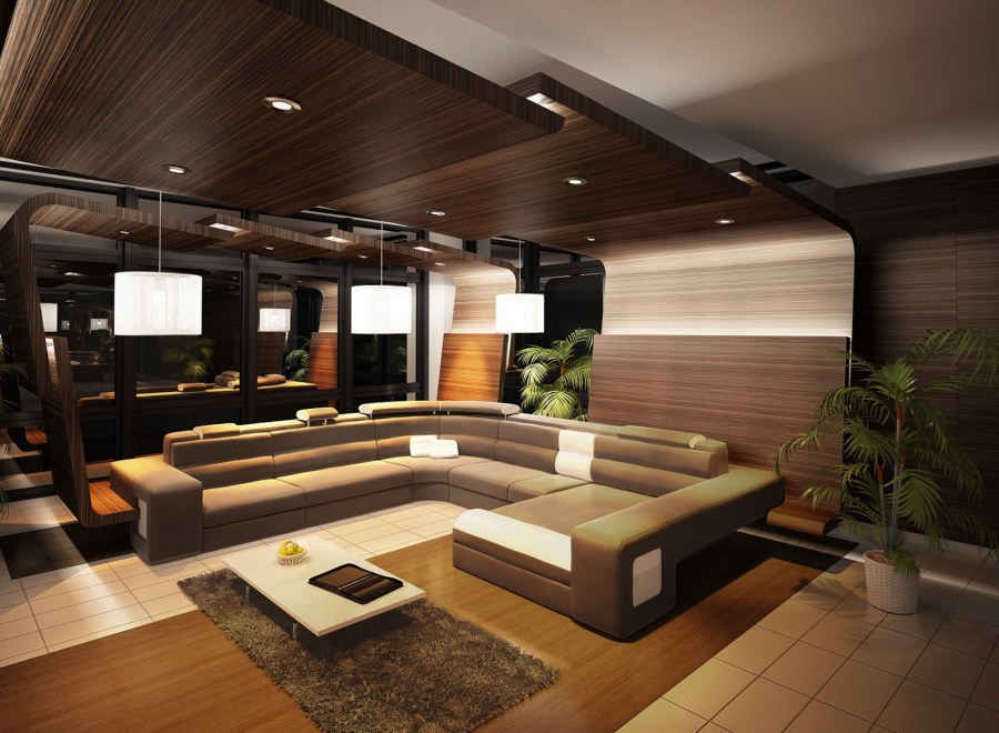 Гостиная с лаунж зоной