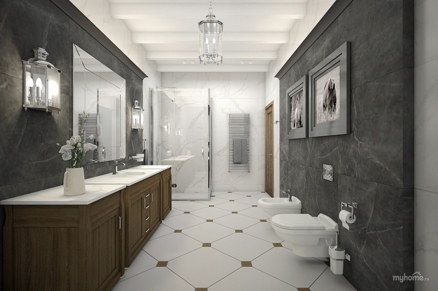 Ванная американская классика Неоклассика