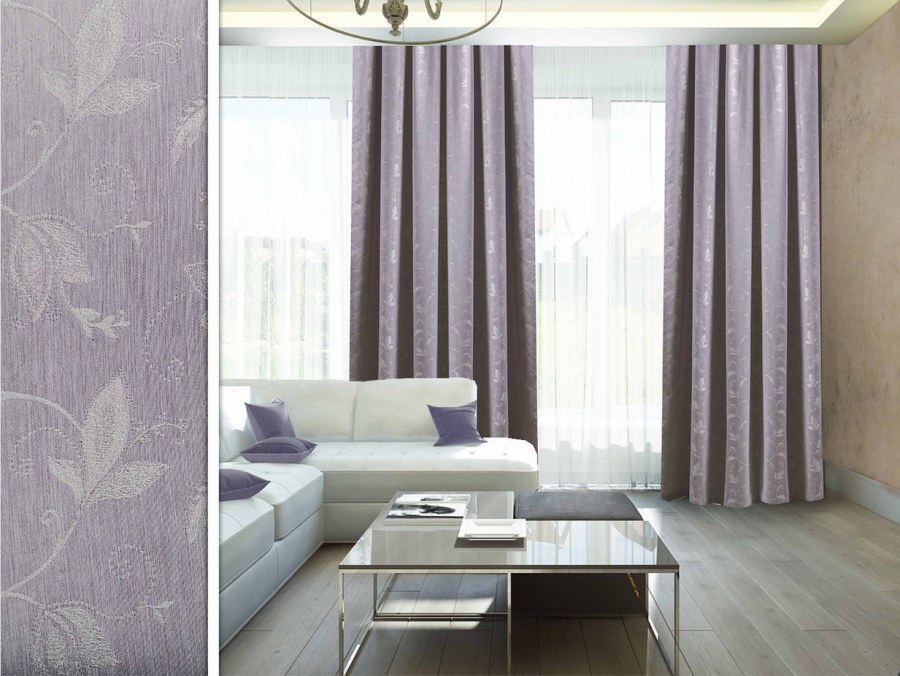 Лиловые шторы