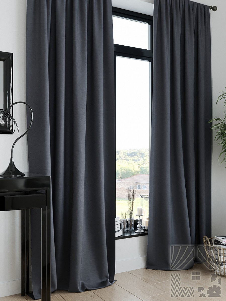 Комплект штор ТОМДОМ ФЕРАНТ 270х300см, серый металлик