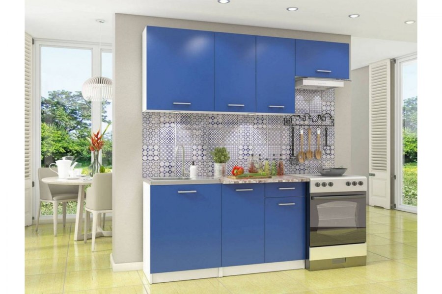 Бланка СТЛ.218.00 кухонный гарнитур белый/синий