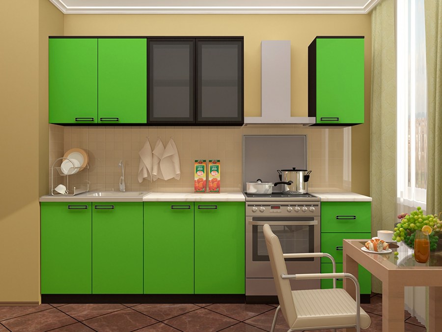 Кухня Катя 2 м венге / лайм