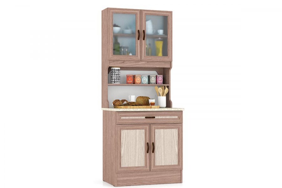 Буфет мебельный двор 800 вишня стекло матовое