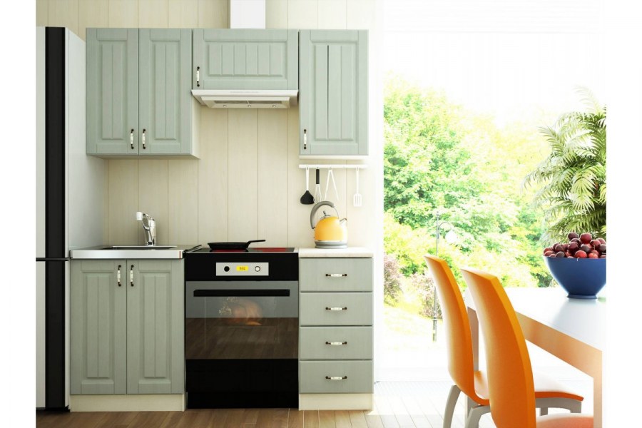 Кухня Изабелла зеленый ясень