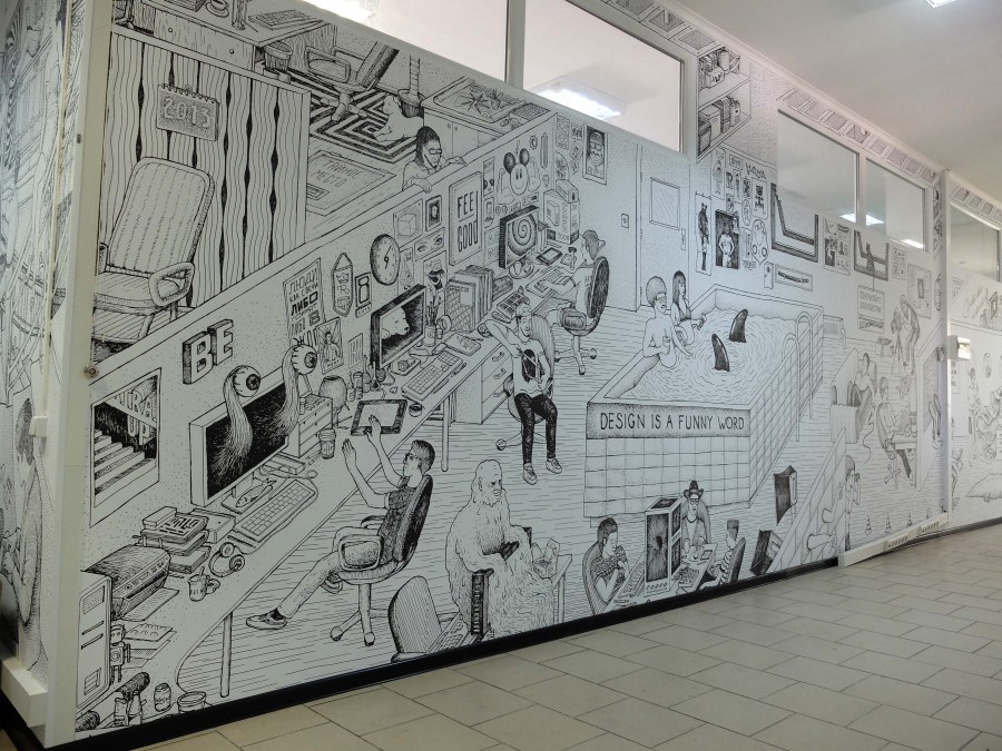 Роспись стен завод