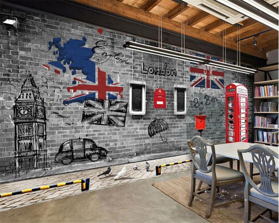 Разрисовать стену в стиле лофт