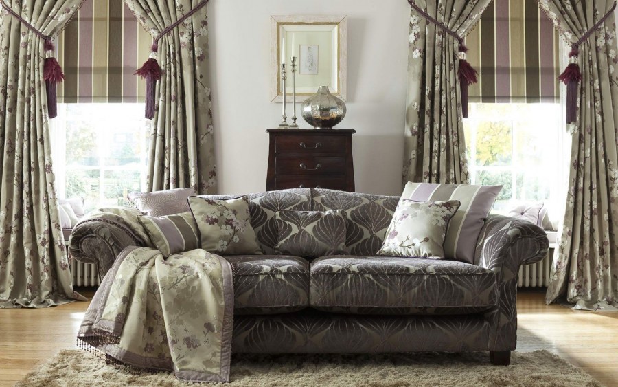 Текстиль в интерьере гостиной