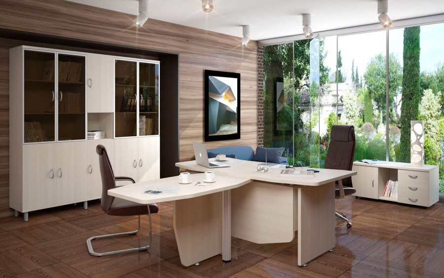 Кабинет руководителя Модерн Шамони темный