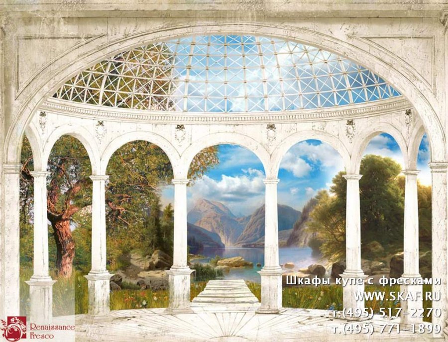 Фреска Renaissance fresco классический пейзаж