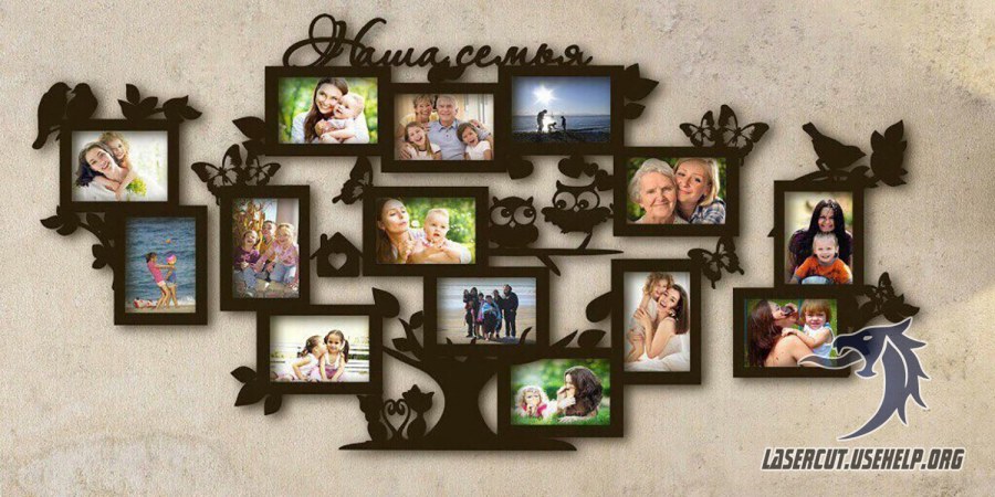 Семейные фоторамки на стену