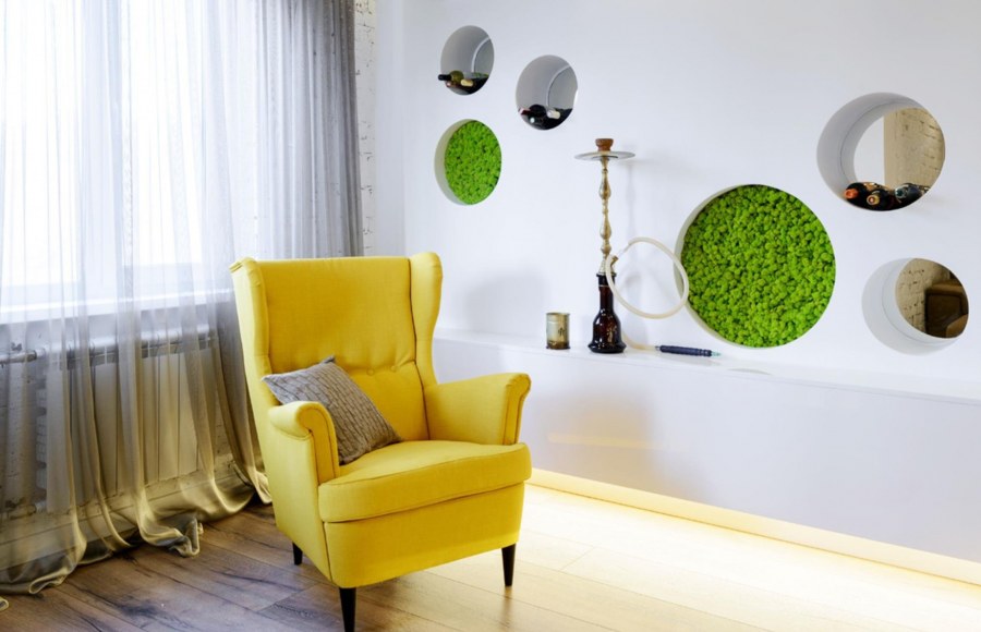 Мох в интерьере