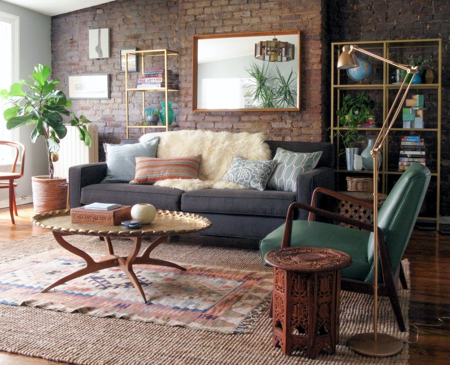 Гостиная в цвете корица