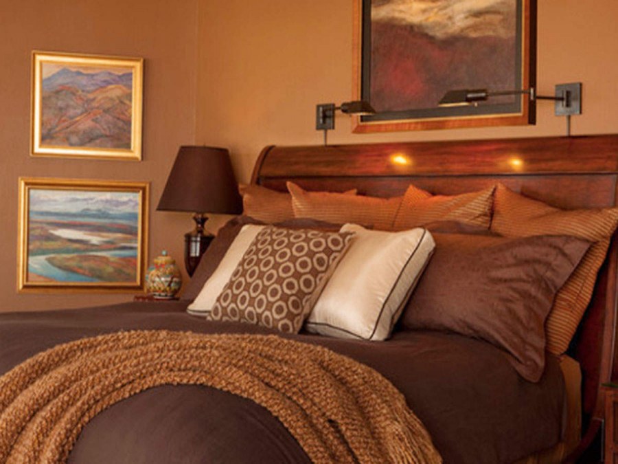 Спальня в карамельных тонах