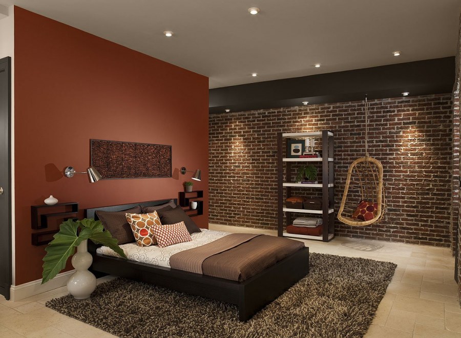 Комната в коричневых тонах