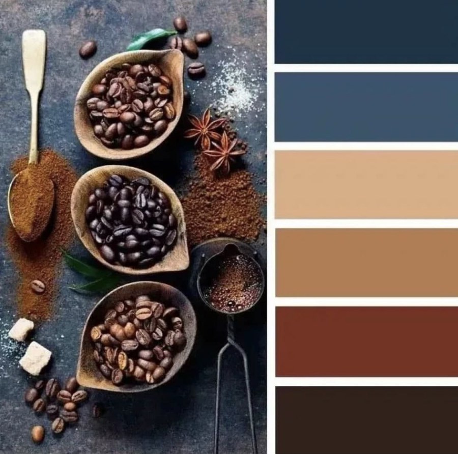 Палитры сочетания цветов коричневый
