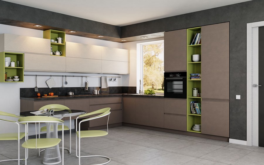 Кухня капри Геос идеал в интерьере