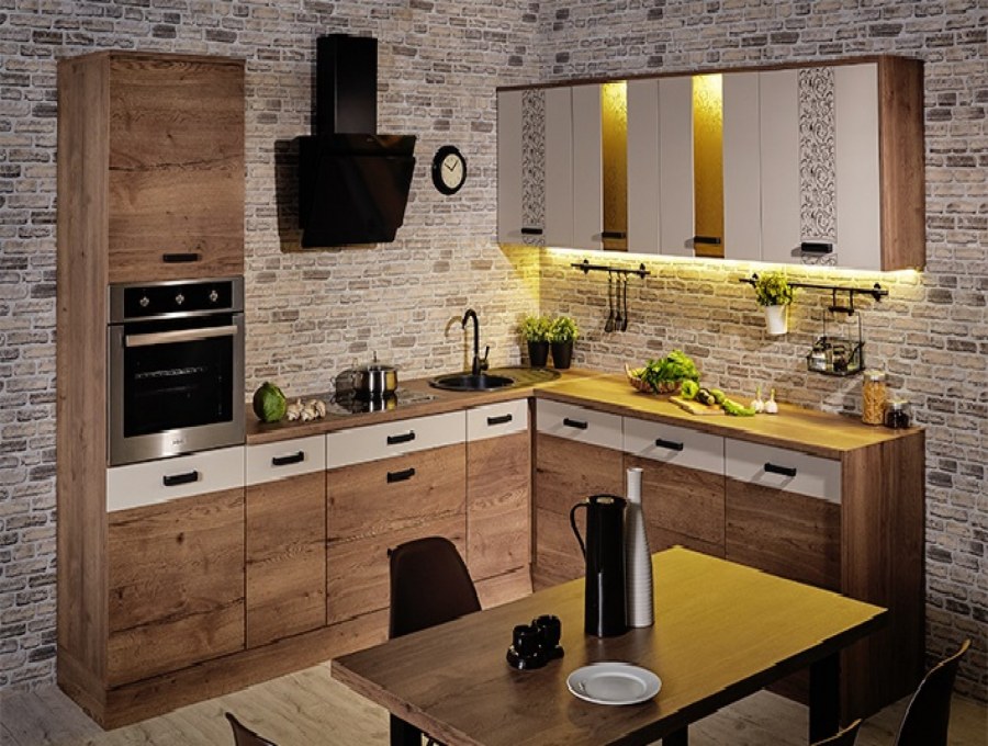 Кухня Адель (кашемир/дуб Галифакс)