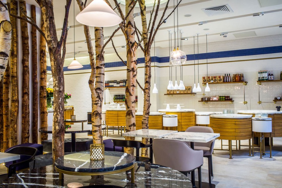 Интерьер вегетарианского кафе