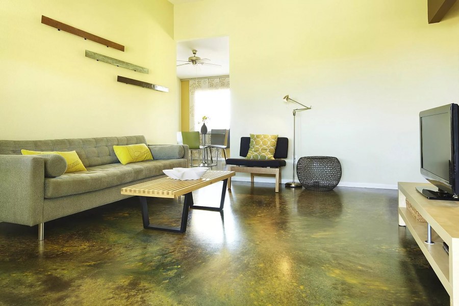 Полимерный пол в интерьере