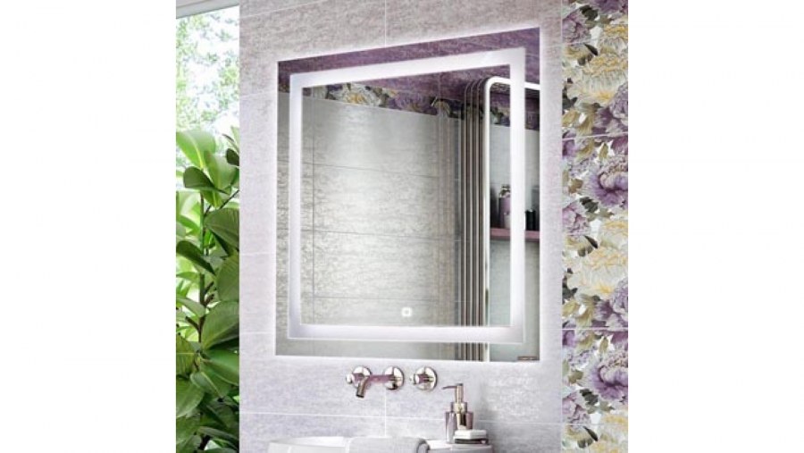 Comforty. Зеркало "квадрат-75" светодиодная лента, сенсор 750*750
