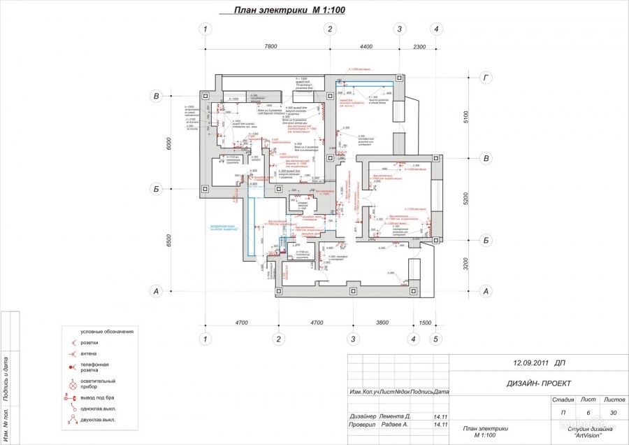 План электричества дизайн проект