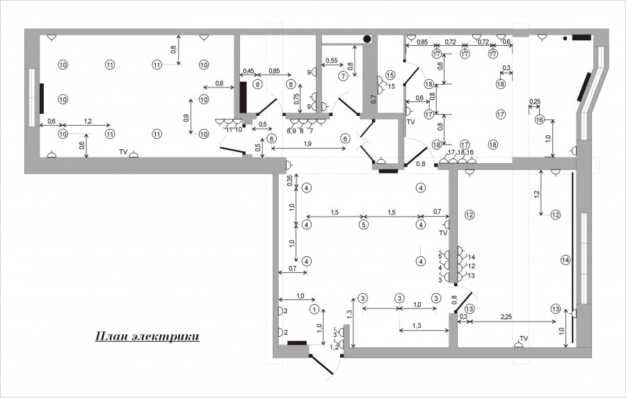 Линейный план электрики
