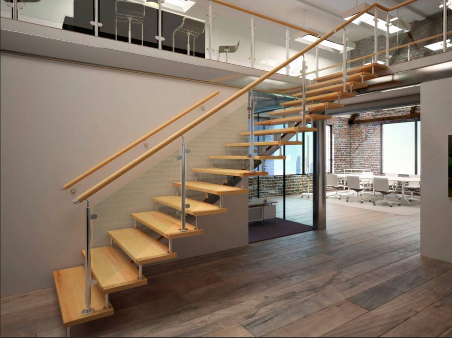 Лестница на 2 этаж на монокосоуре