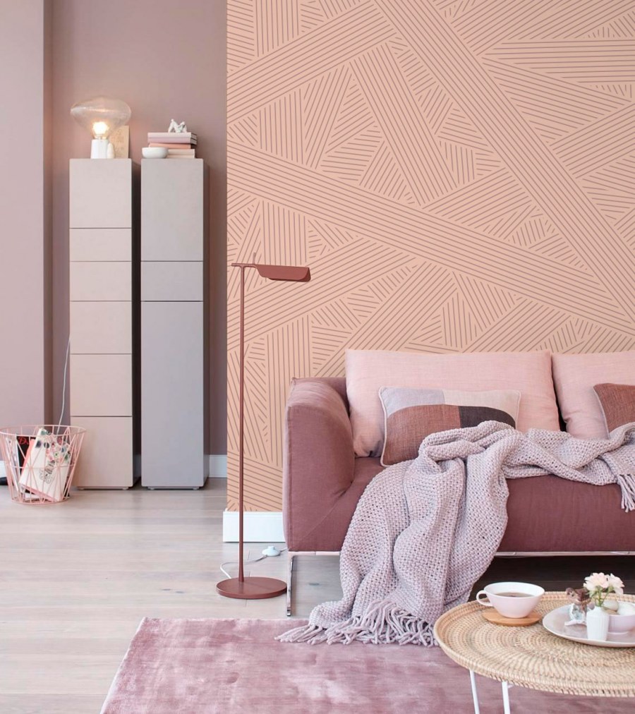 Пудровый цвет стен