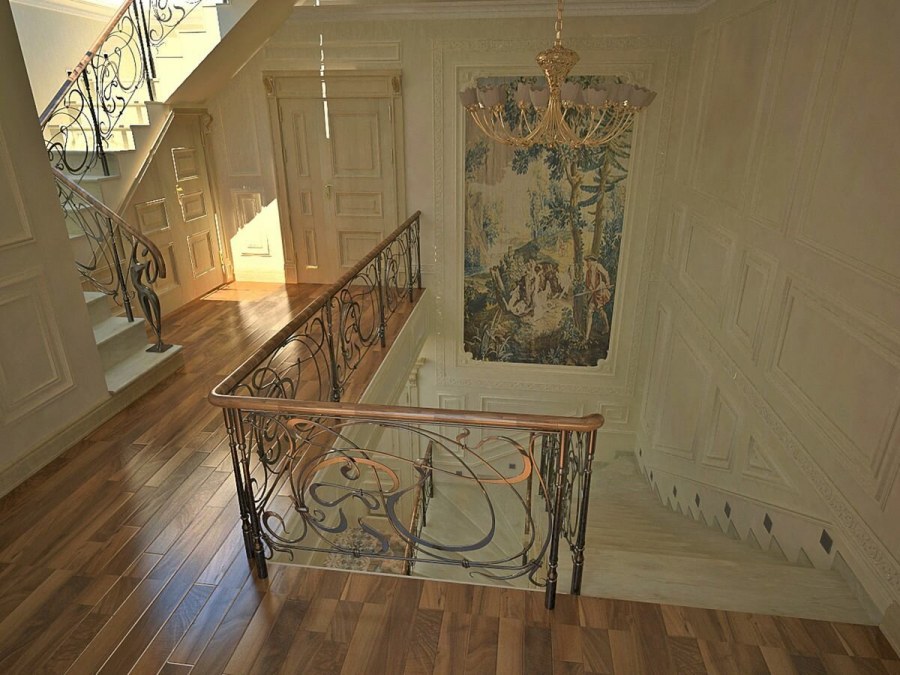 Отделка лестничной площадки