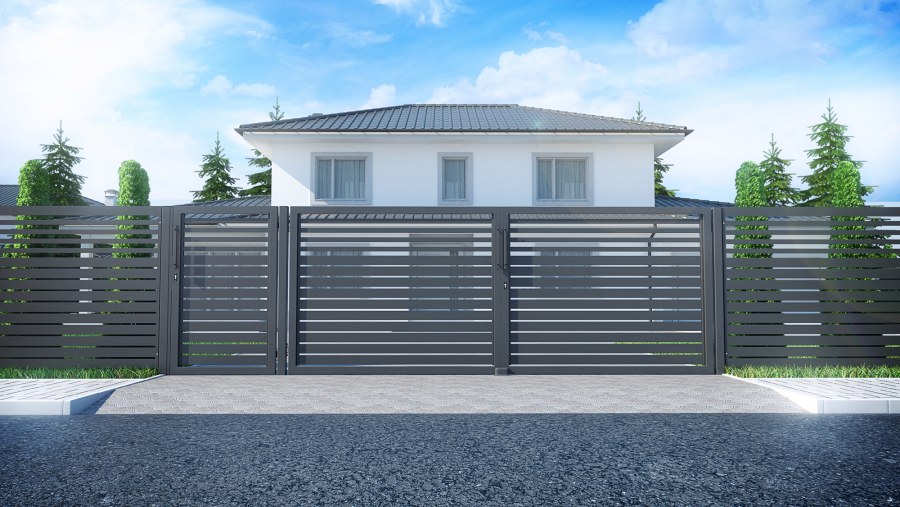 Стильное металлическое ограждение