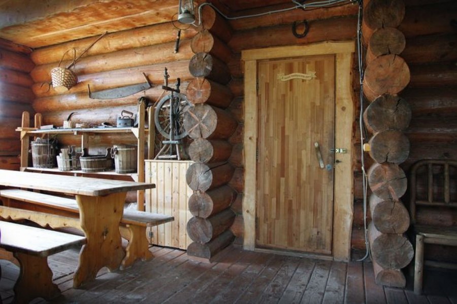 Интерьер деревенской бани