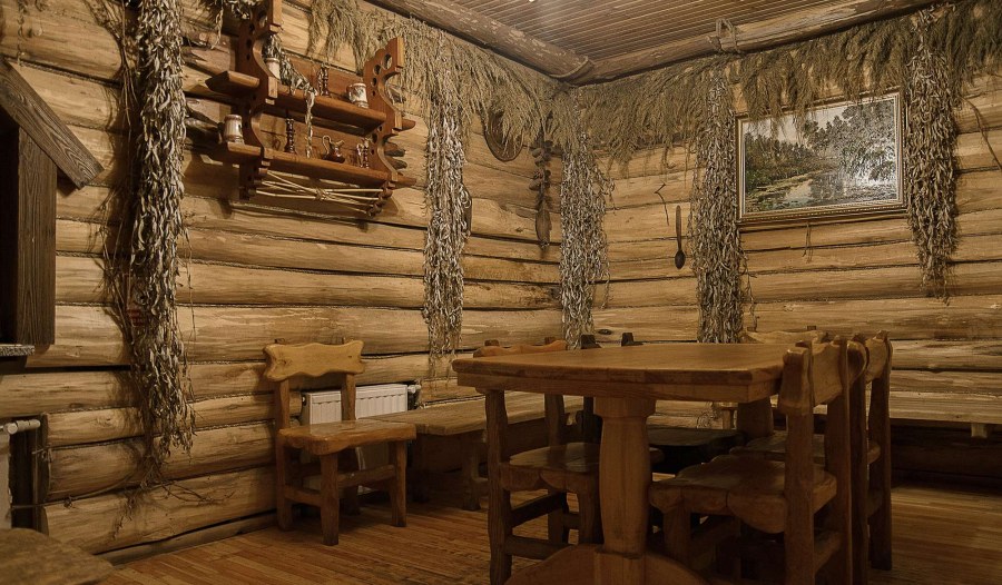 Интерьер деревенской бани